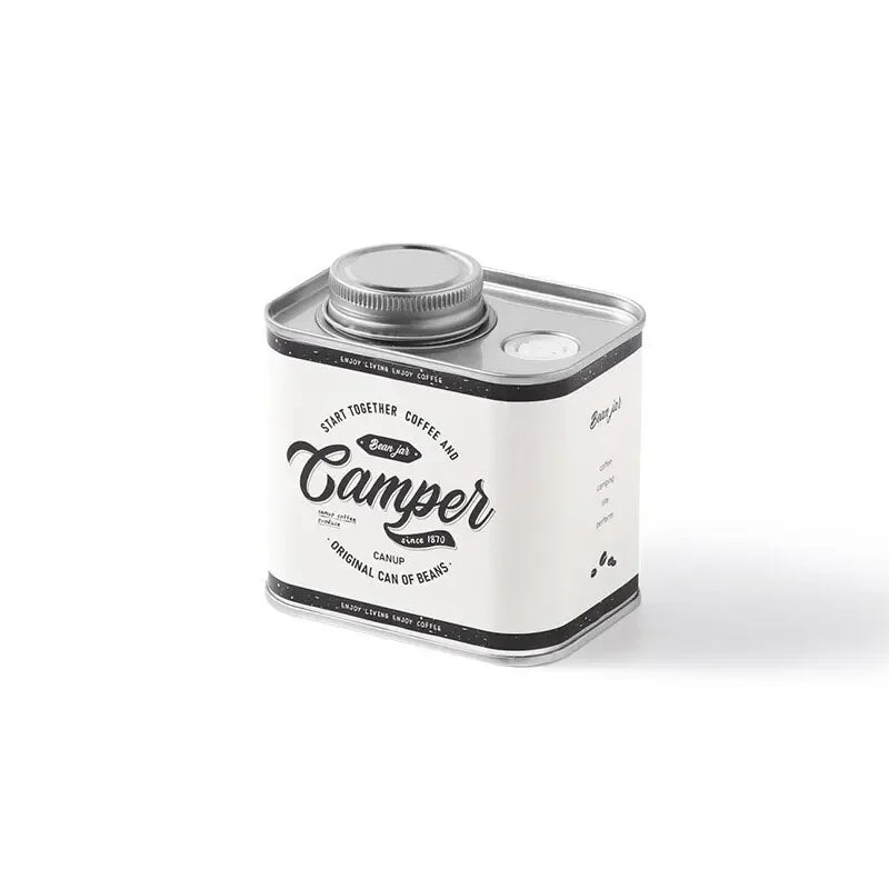 Household Kitchen Storage Jar, Sealed Coffee Bean Jar, Outdoor Camping Coffee Bean Moisture-Proof And Fresh-Keeping Jar Zpaxo white