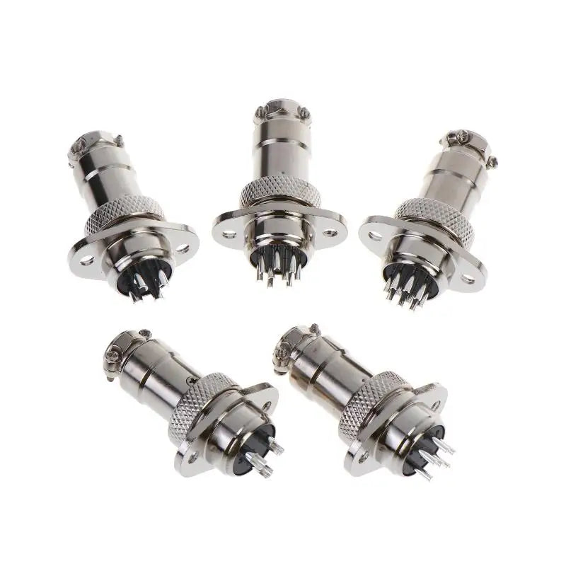 GX16 Square Flange Male Female Connector 2 10 Pin Plug Socket Audio Zpaxo