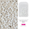 50pcs 3D Nail Art Bowknot Resin Bow Nail Art Decoration Black and White Elegant Nail Decoration Manicure Ornament Zpaxo 02