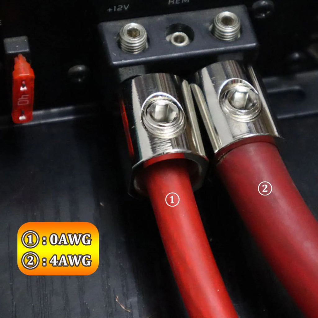 1 Pair Car Audio 0 Gauge 4 Power Ground Wire Modified Amplifier Pure