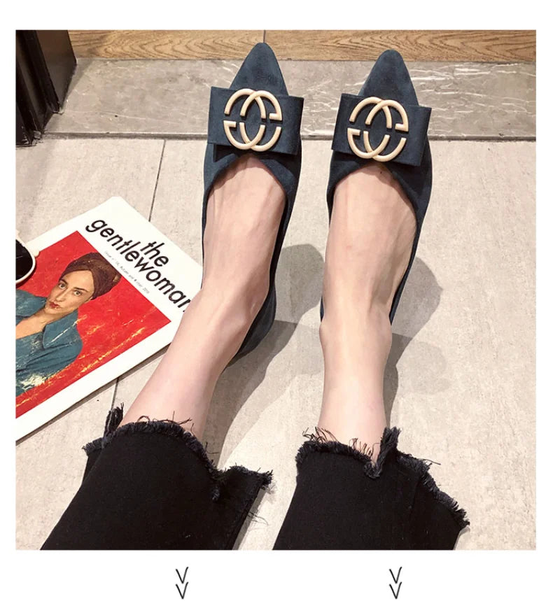 Flat Women's 2023 New Pointed Toe Soft Women's Shoes Casual Black Work Shoes loafers women Women Big Size 45 45 46 Zpaxo