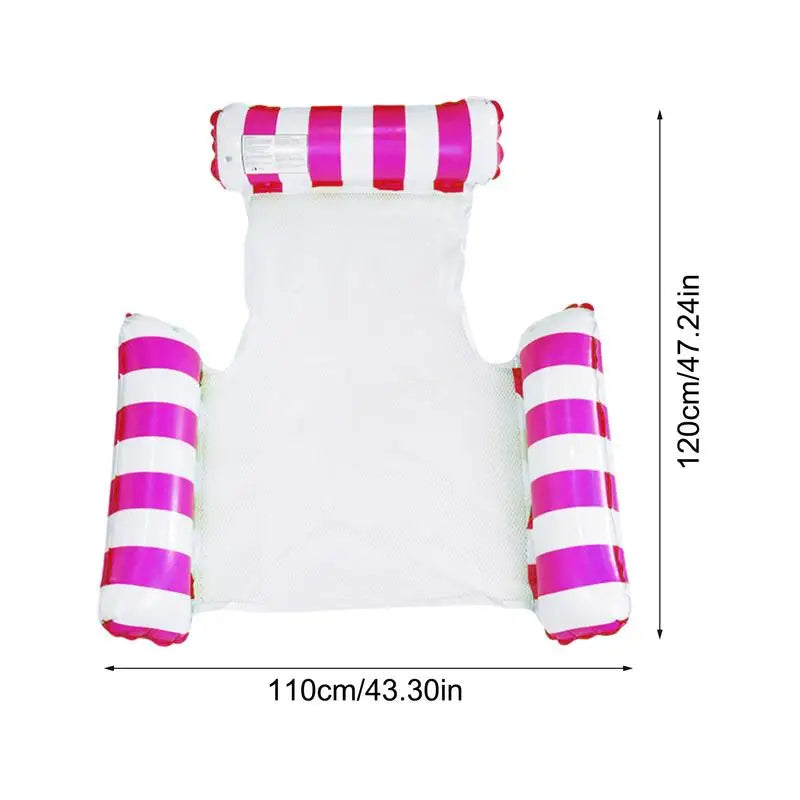 Pool Lounger Hammock Float Quick Inflation Blow Up Chair Swimming Zpaxo