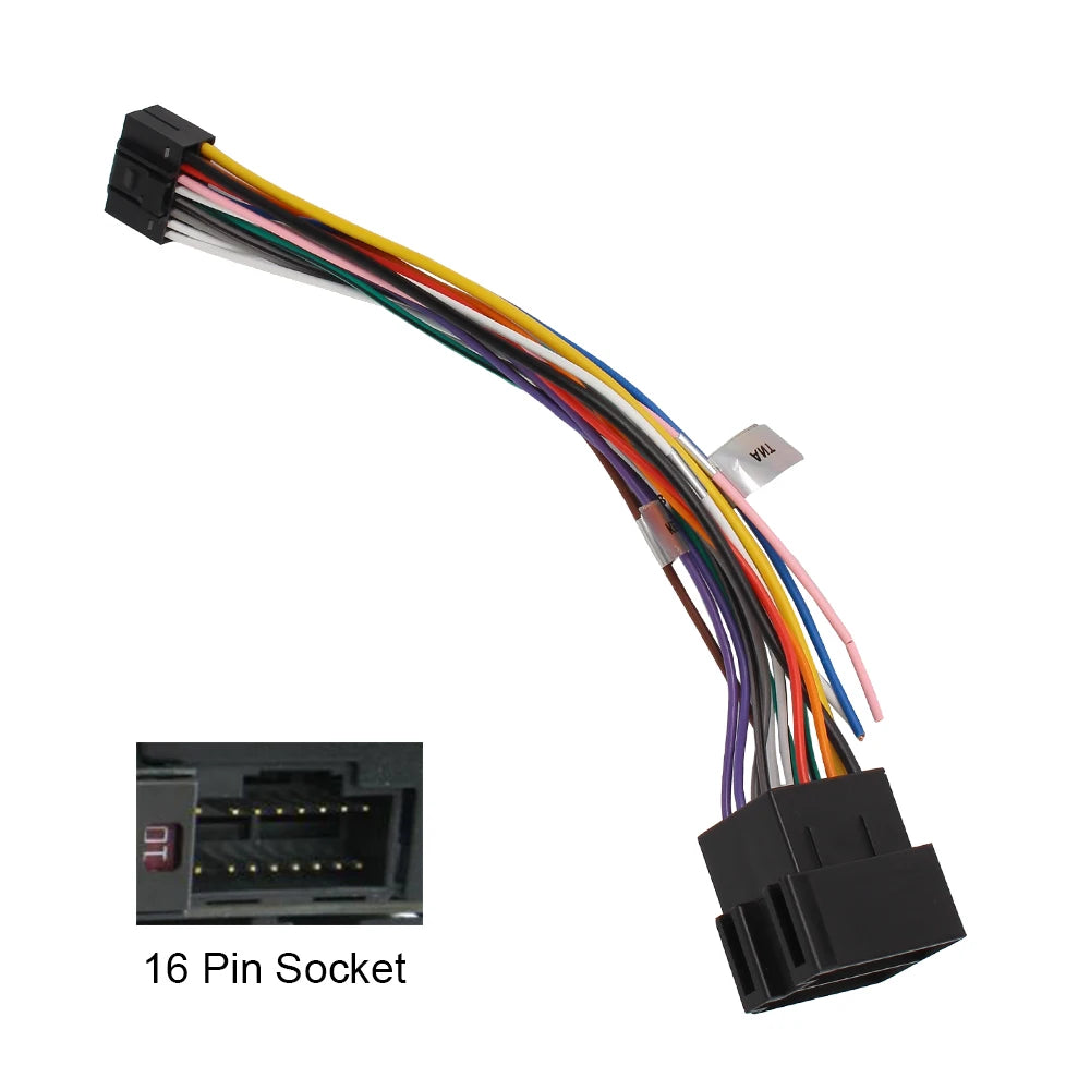 16 Pin Plug ISO Cable Connector Adapter For ALPINE Car Stereo 2Din DVD Player Audio Converter Transverter Automobile Accessories Zpaxo