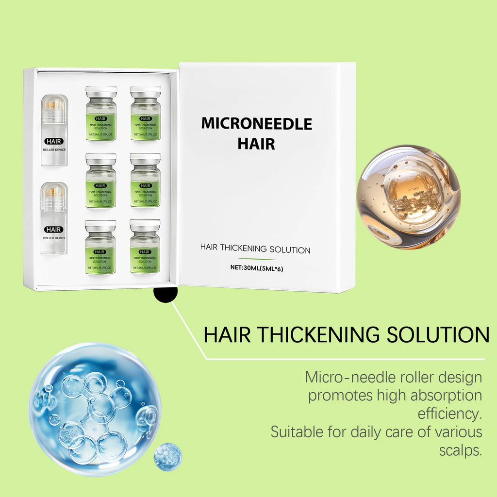 Hoygi Hair Serum Microneedle Roller Set – Scalp Follicle Care Hair Serum Roller Set Zpaxo
