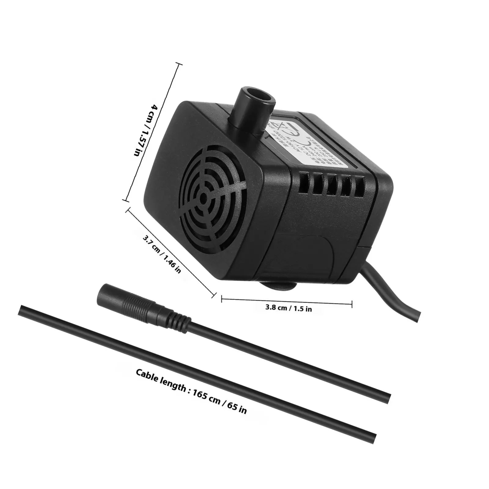 Mini 12V Brushless Water Pump Submersible Aquarium Fish Tank Plastic