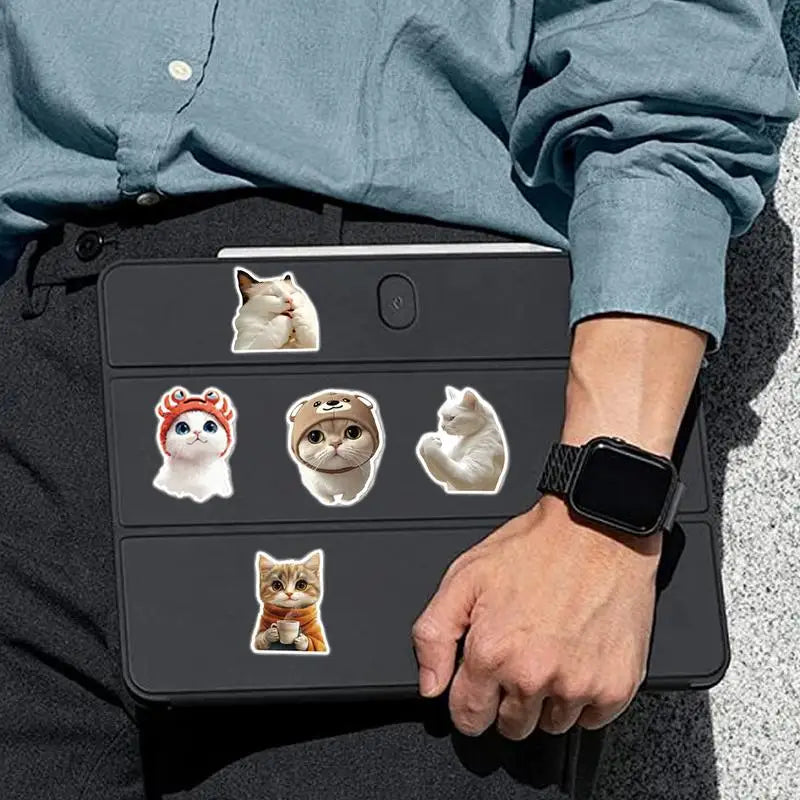 Cat Stickers For Kids Funny Kitten Stickers Waterproof Water Bottle Decals Laptop Supplies For Luggage Guitar Notebooks Zpaxo United States