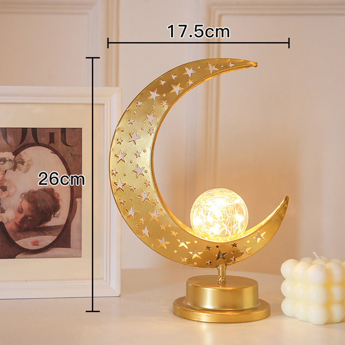 Ramadan Desk Lamp Led Moon Decoration Home Metal Kareem Light Eid Zpaxo Ramadan Decor A