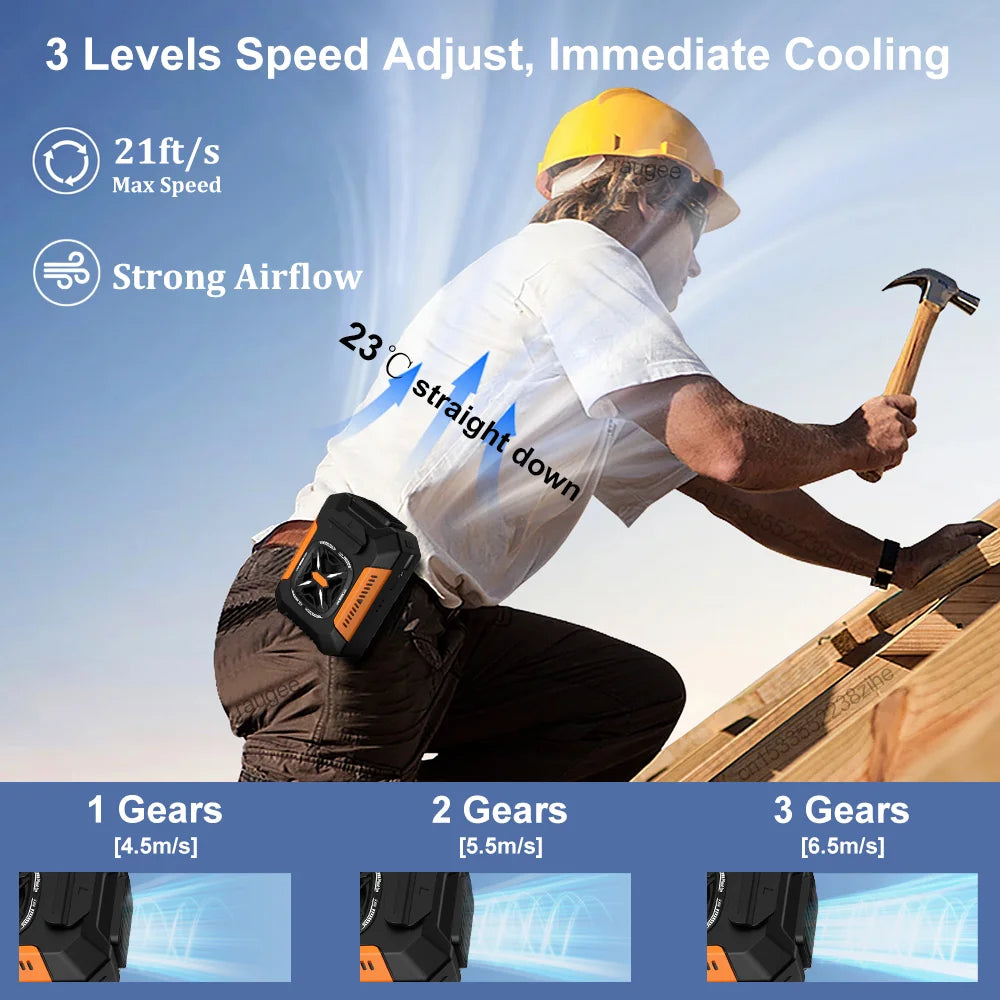 Waist Fan 5000mAh Rechargeable Portable Bladeless Air Conditioner