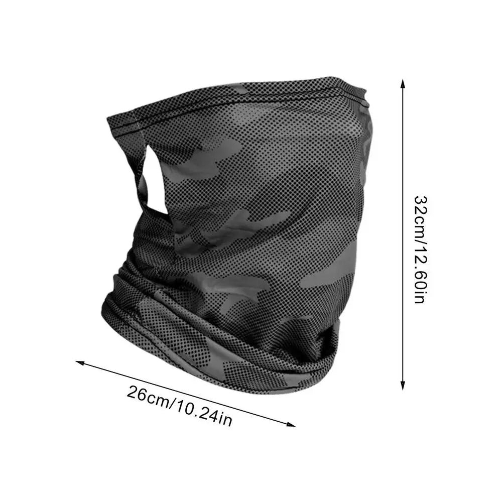 UV Protection Face Cover Quick-Dry Cycling Face Mask Scarf Sun Protection Headwear Outdoor Face Cover Breathable Bandana Zpaxo Dark Gray