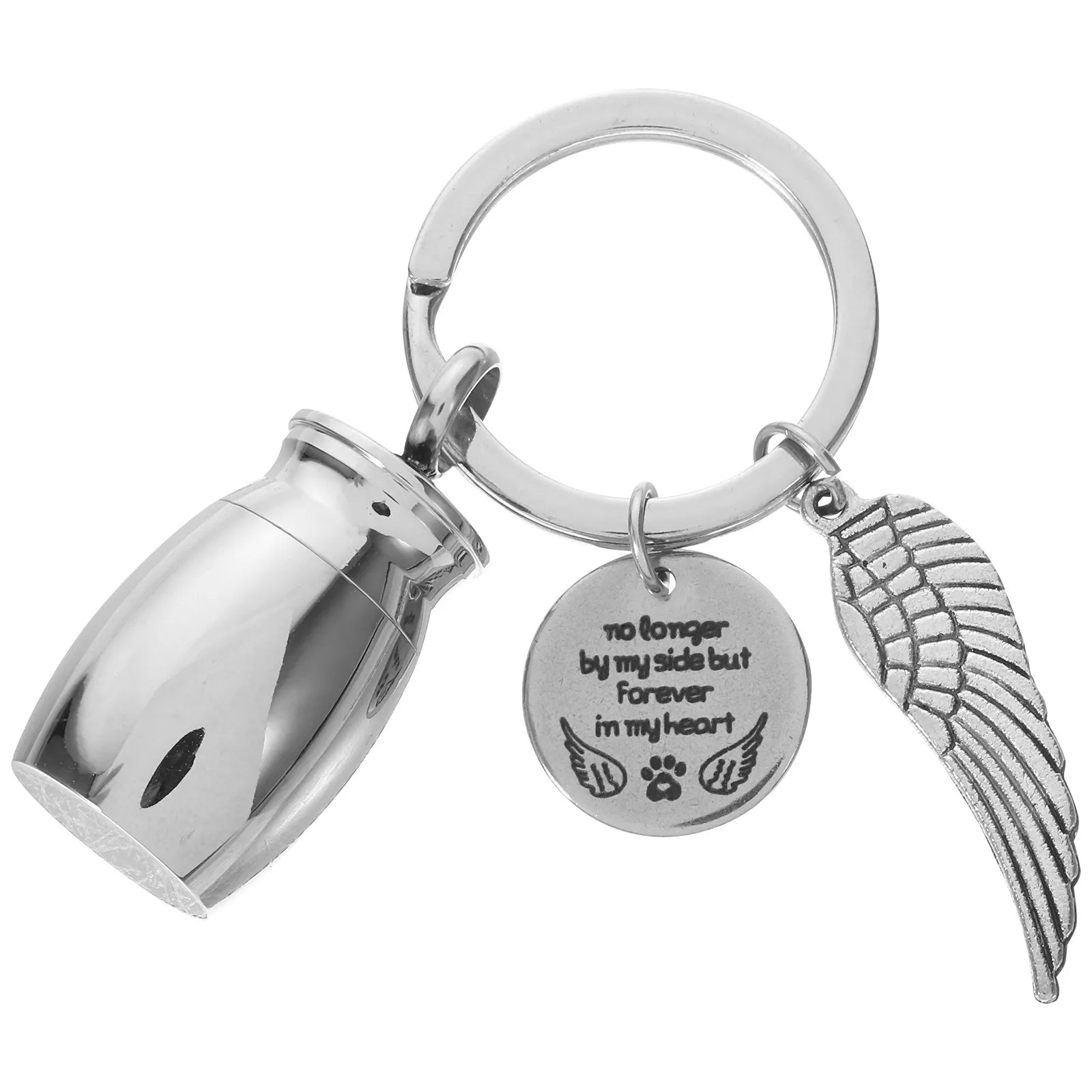 Urn Keychain Pet Ashes Stainless Steel Titanium Pendant Memorial