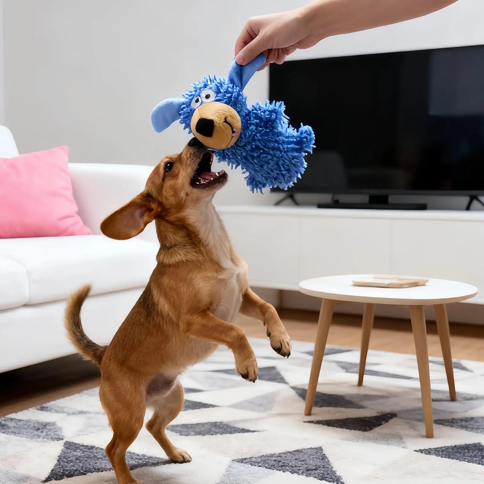 Plush Squeaky Dog Toy Puppy Chew Toys for Teething Enrichment Stimulation Puppy Chewers for Companionship Entertainment Reward Zpaxo