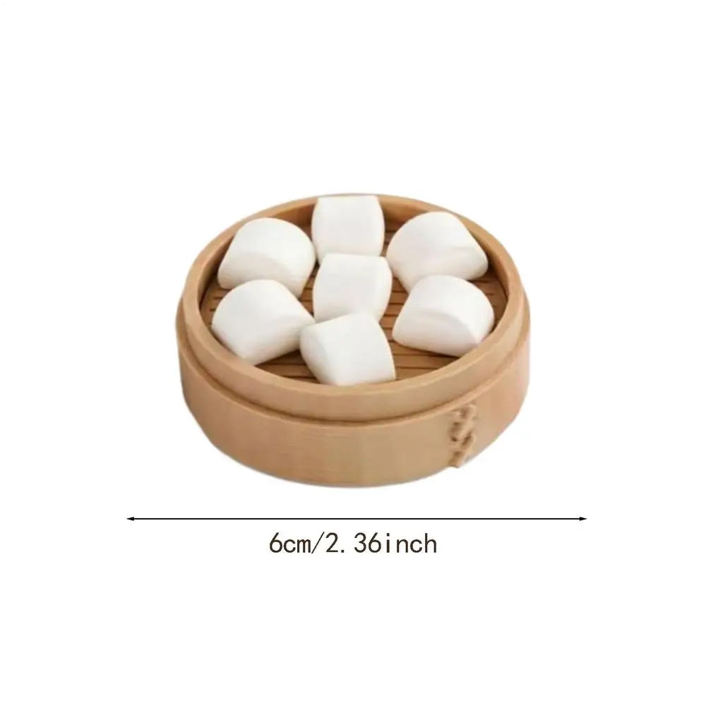 3D Realistic Steamed Bun Fridge Magnets Creative Food Shape Magnetic