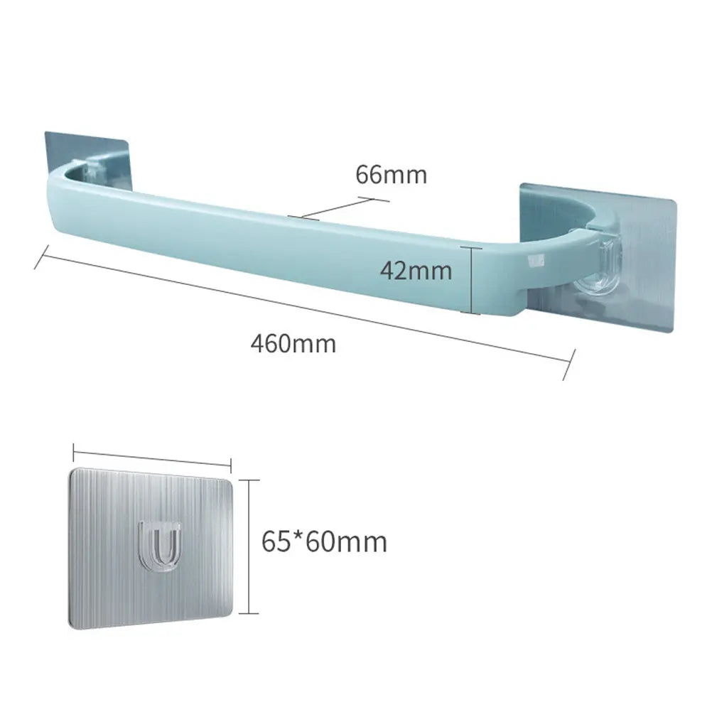 Sturdy No-perforation Self-adhesive Towel Rack Small Bathroom