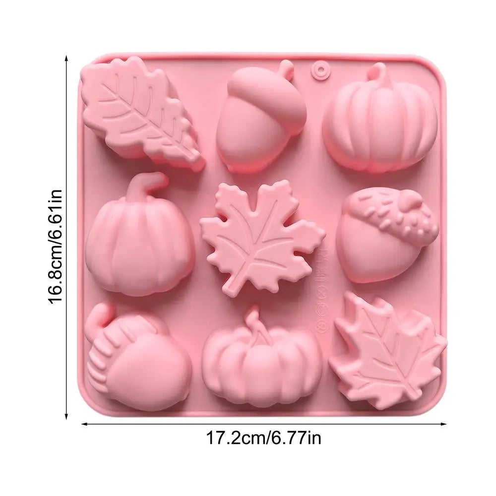 Pumpkin Silicone Mold – Autumn Baking, Resin & Candle Craft Silicone Craft Mold Zpaxo Pink