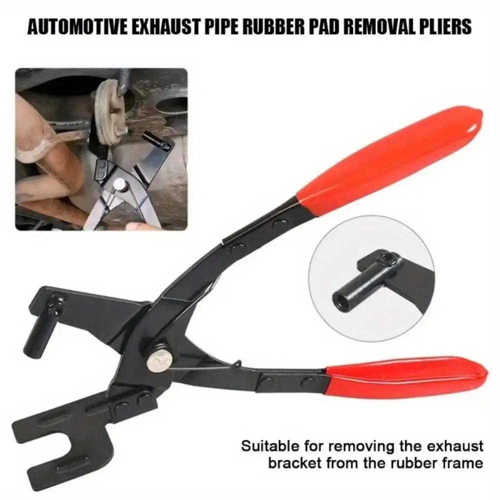 Anti-Slip Handle Exhaust Hanger Removal Puller Locking Jaw Heavy Duty Exhaust Pipe Gasket Removal Plier Rubber Gasket Removal Zpaxo