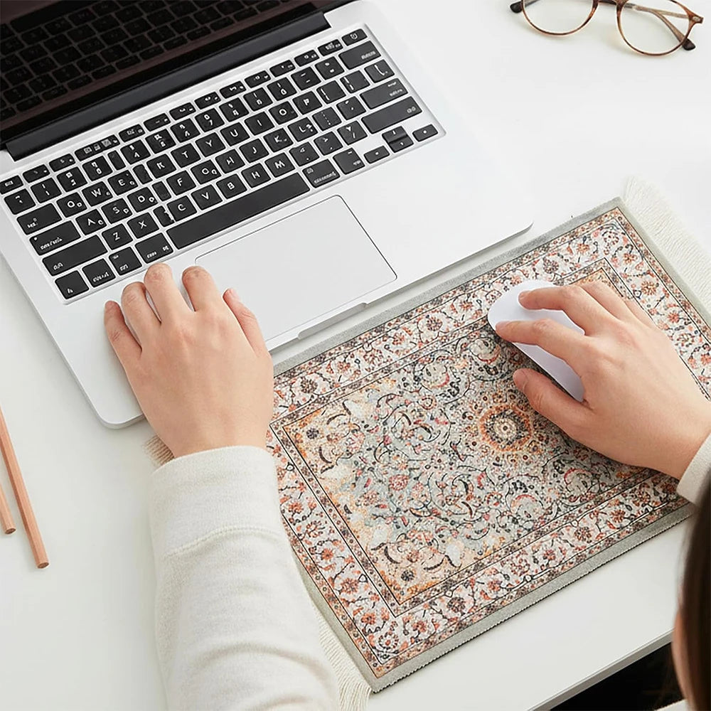 Persian Carpet Style Mouse Pad Vintage Coaster Bohemian Rug Desk Pad Mousepad Mouse Mat Table Decorfor Office Home Zpaxo