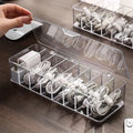 Clear Cable Storage Box – 8 Compartments & 10 Cable Ties Cable Organizer Box Zpaxo Transparent