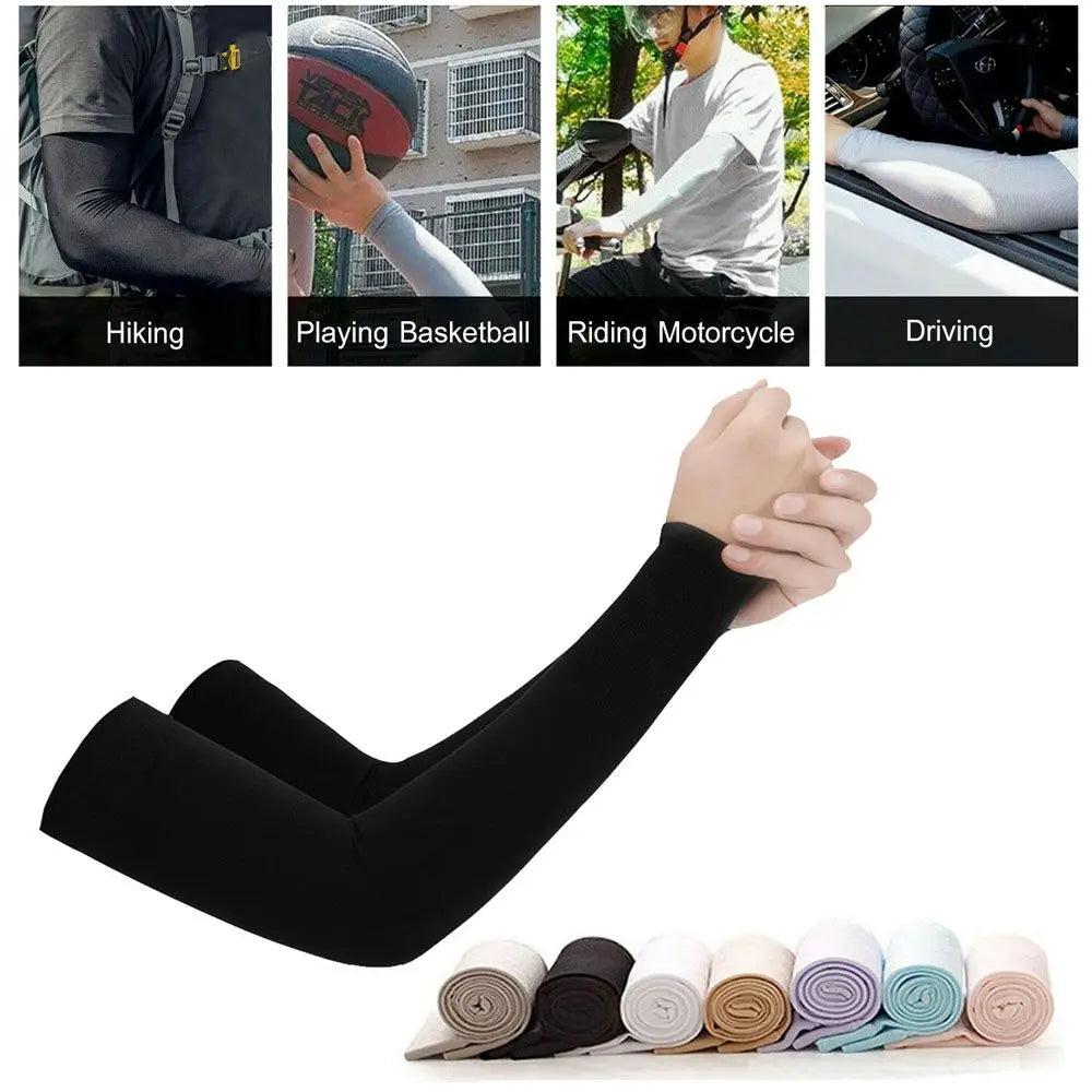 New Summer Cooling Running Basketball Arm Cover Arm Sleeves Outdoor Sport Sun Protection Zpaxo
