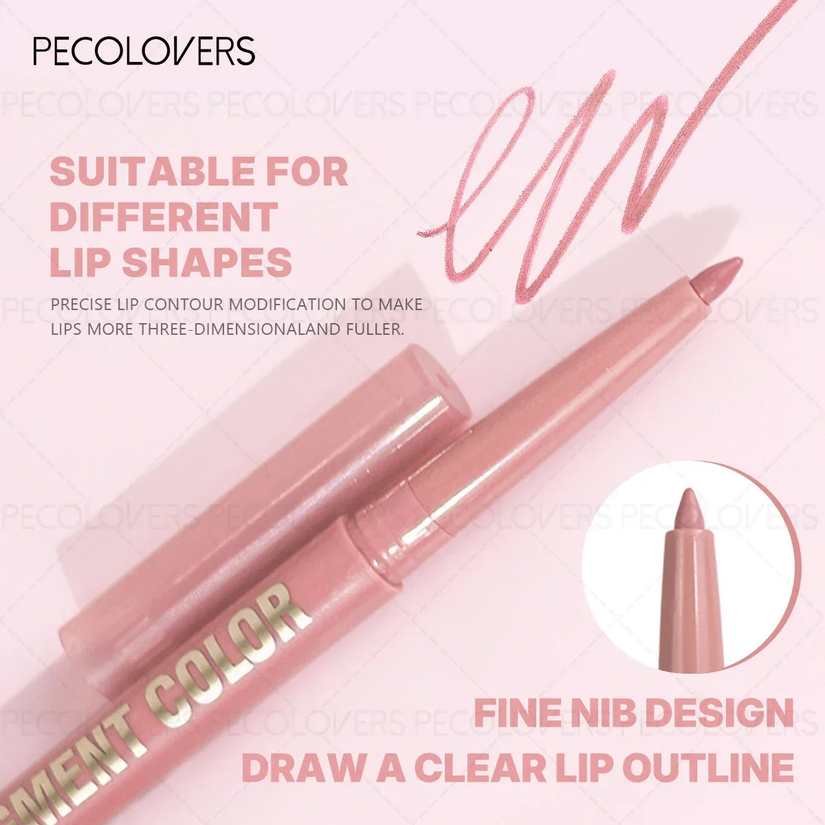 1PC Long-Lasting Waterproof Lip Liner - High Color Rendering, Creamy Smooth Easy Coloring, Smudge-Proof for Versatile Lip Makeup Zpaxo