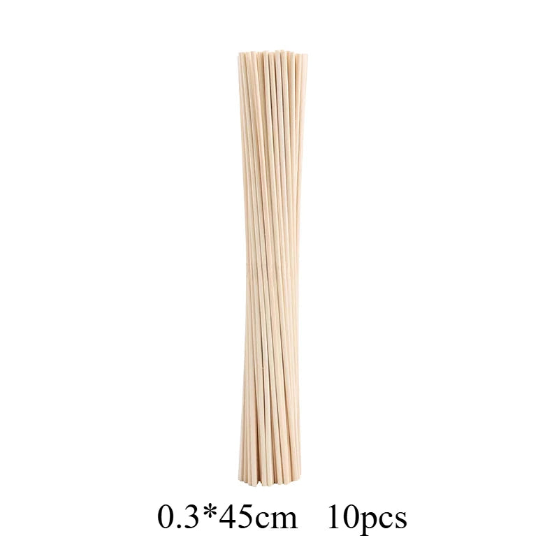 10/20/50pcs Natural DIY Wood Stickes Handmade Extra Thick Rattan Aromatherapy Diffuser Refill Sticks Woodworking Rattan Stick Zpaxo 10pcs