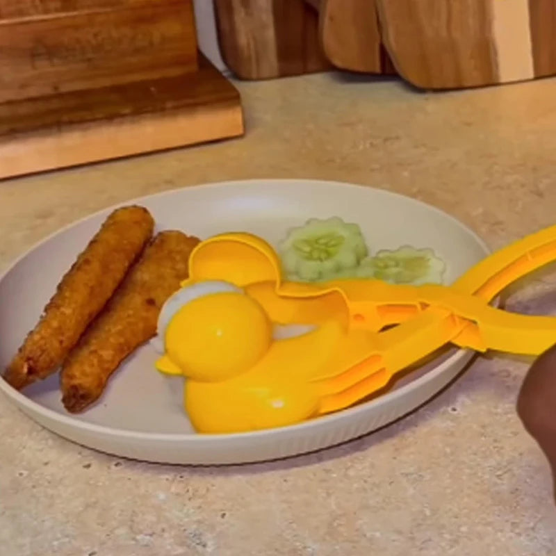 DIY Snowball Maker Sushi Mold With Handle Cute Duck Shaped Rice Mold Maker Clip Children Outdoor Plastic Duck Rice Mold Zpaxo