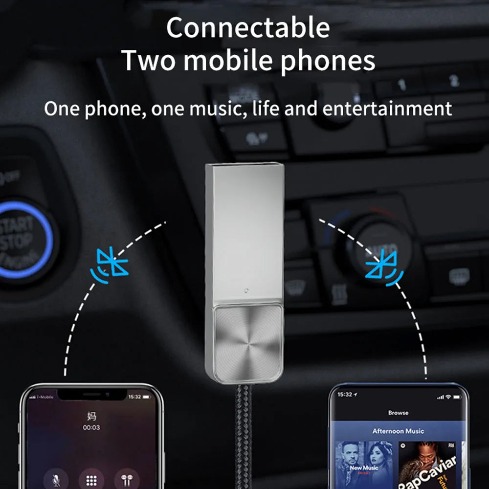 3.5mm Jack Adapter Bluetooth-Compatible 5.0 Receiver Audio Cable Wireless Receiver Car AUX For Bluetooth-Compatible Devices Zpaxo