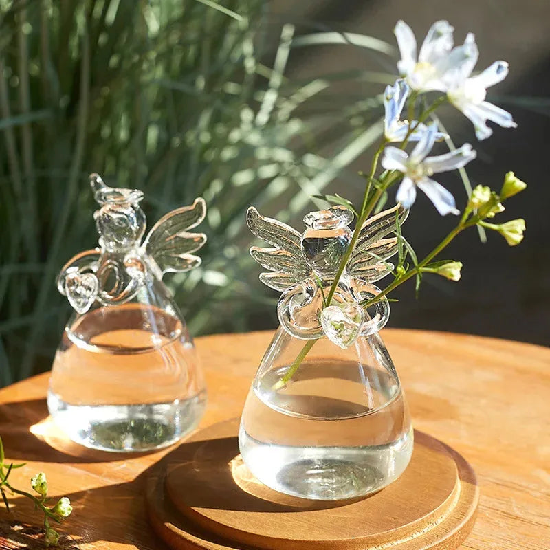 Glass Hydroponic Vase Suitable Wedding Decorations Angel Floral