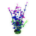 Purple Flower Artificial Fake Plastic Plant Aquarium Fish Tank