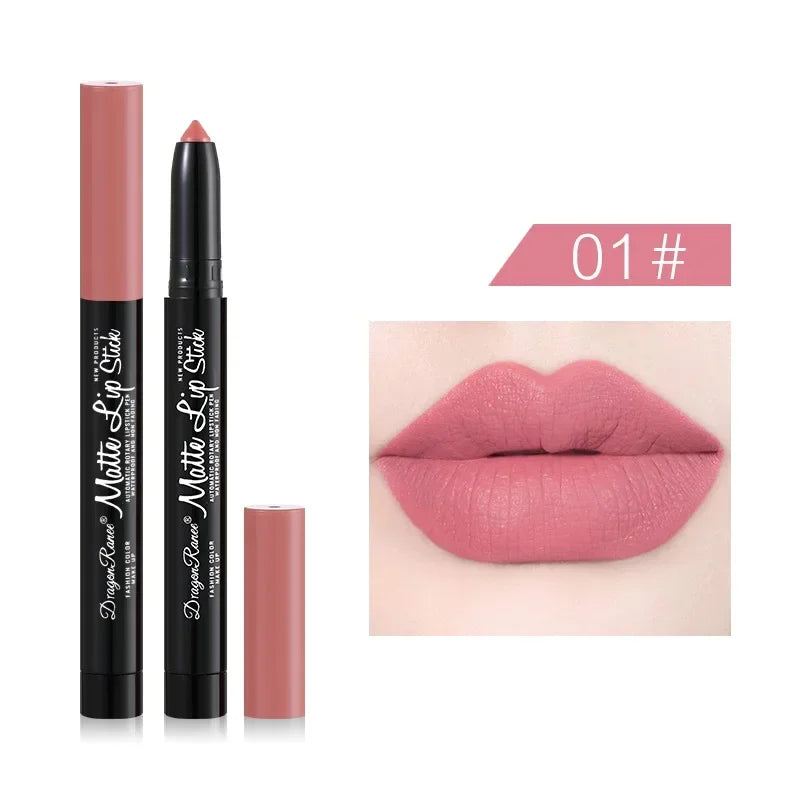 12 Colors Lip Liner Lipstick Pencil Matte Velvet Waterproof