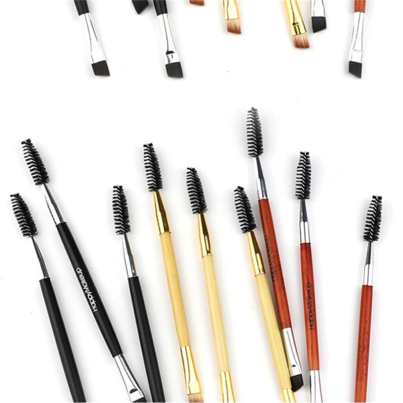 Eyebrow Brush Eyelash Comb makeup brushes Dual Ended Angled brush Spoolie brushs 2 in 1 Lash multi-purpose makeup Brushes tool Zpaxo