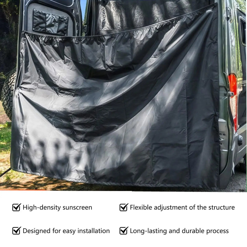 Camper Rear Door Shower Curtains RV Privacy Cover Vehicle Panels