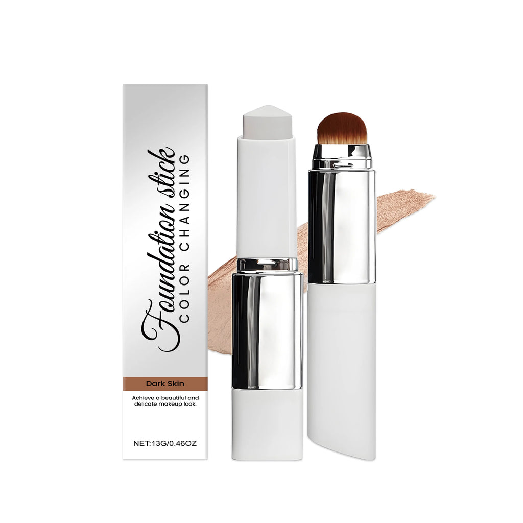 Hoygi 2-in-1 Foundation Concealer Stick with Brush | 3 Shades Foundation Concealer Stick Zpaxo Dark Skin