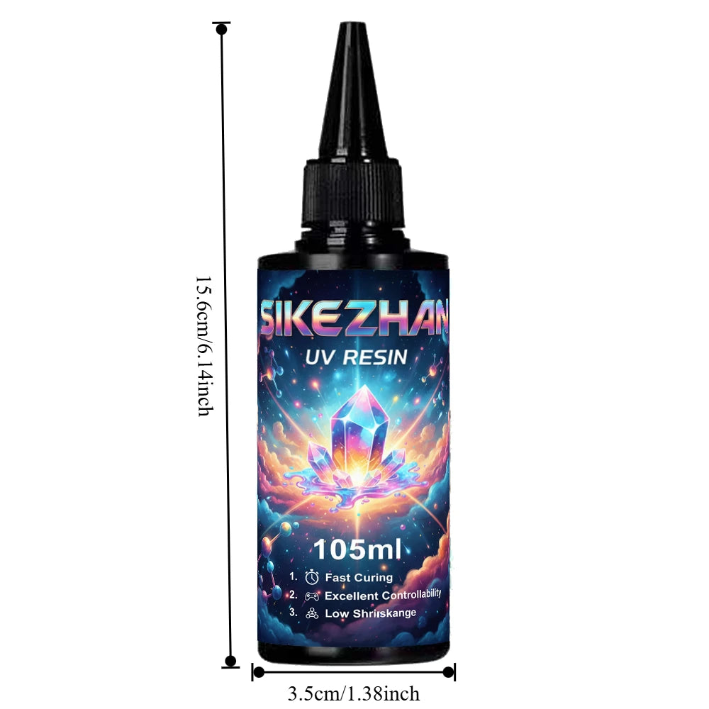 105g UV Resin Hard Type - Crystal Clear, Fast Curing UV Glue for DIY Jewelry Making, Craft Decoration, Casting & Molds. Zpaxo