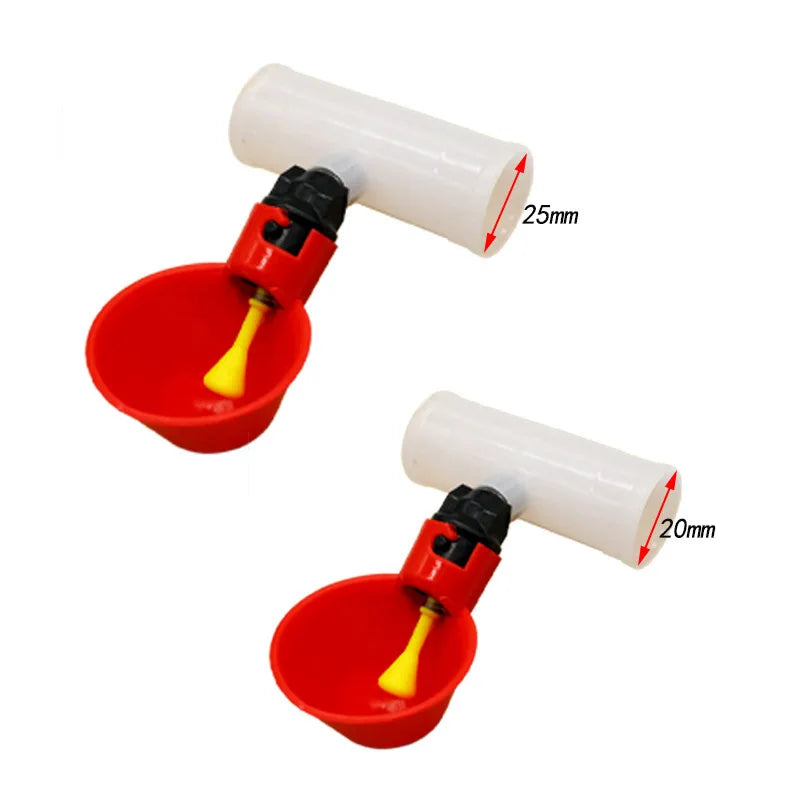 Automatic Chicken Quail Drinker Bowl Bird Water Cups Straight Pipe