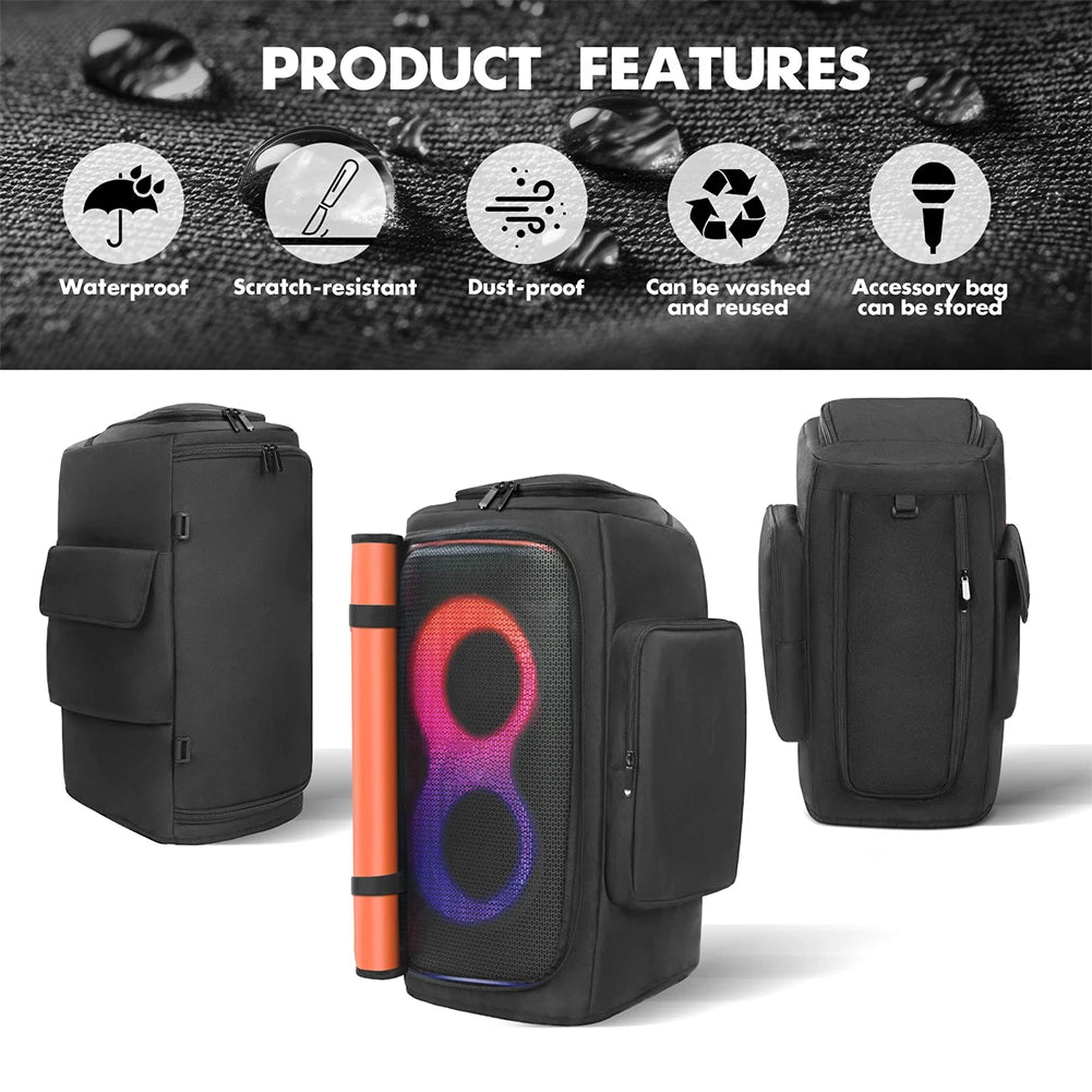 Party Speaker Dust Cover Mic Pocket Double-sided Storage Bag