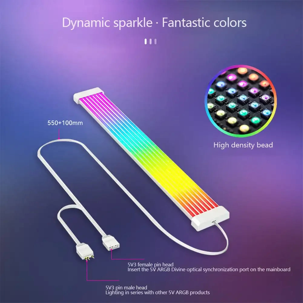 Fanmuran ARGB LED Light Strip Bar – ATX 24PIN & GPU Cover PC ARGB Light Bar Zpaxo