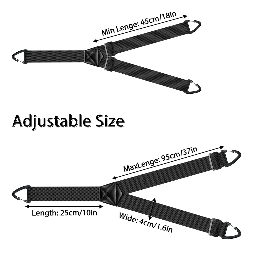 Hidden Suspenders for Men Heavy Duty Work Under Y Back Suspender Clothes 1.5 Inches with 3 Snap Loop Zpaxo