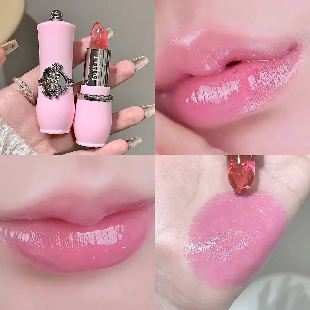 Clear Jelly Lipstick Temperature Change Moisturizer Long Lasting Nutritious Warm Crystal Lip Balm Magic Change Lip Gloss Makeup Zpaxo
