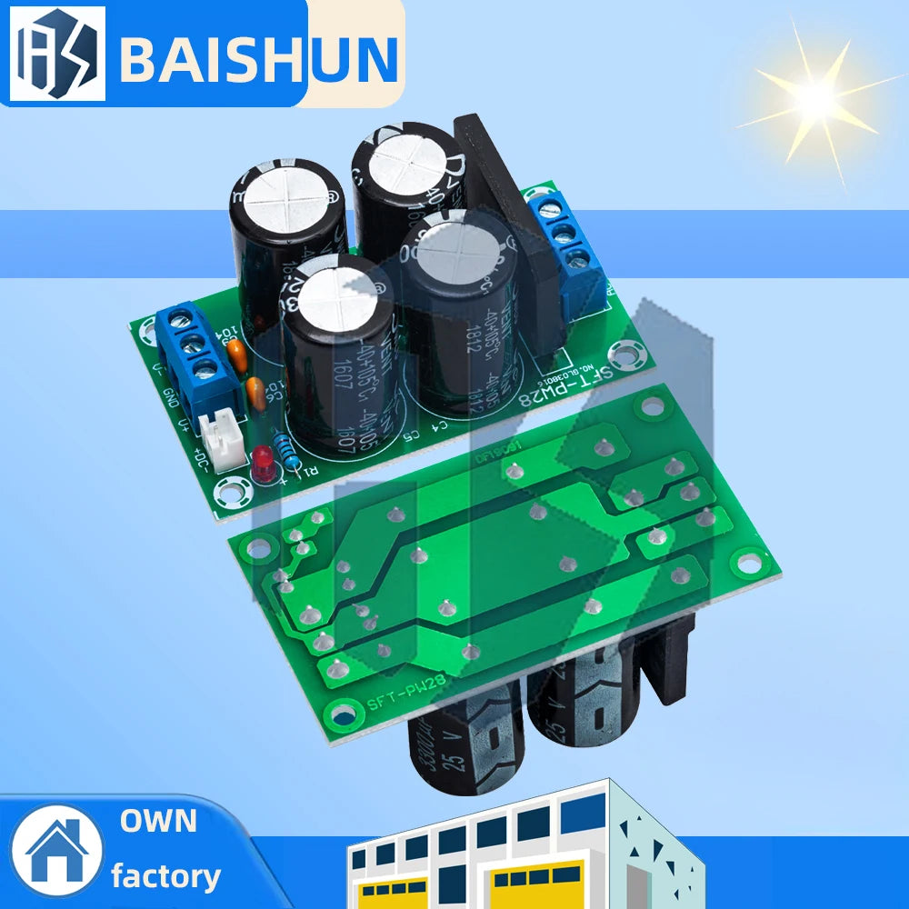 PC PW28 25A Bridge Rectifier & Power Filter Board for DIY Power Supply Projects Zpaxo Default Title