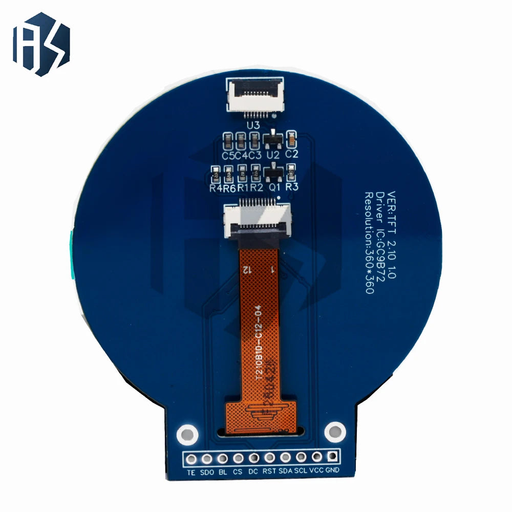2 1 Circular TFT LCD Screen 360 GC9B72 SPI Round Display Module Zpaxo