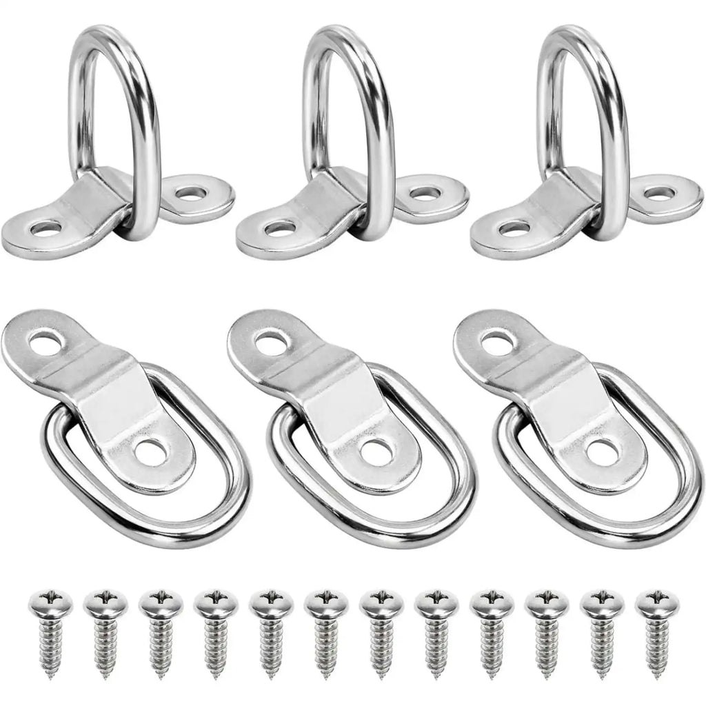 D Rings Tie Down Anchors Ring Pull Hook Stainless Steel Lashing Load