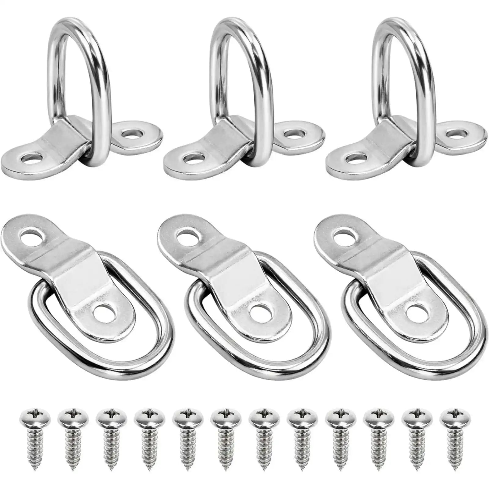 D Rings Tie Down Anchors Ring Pull Hook Stainless Steel Lashing Load