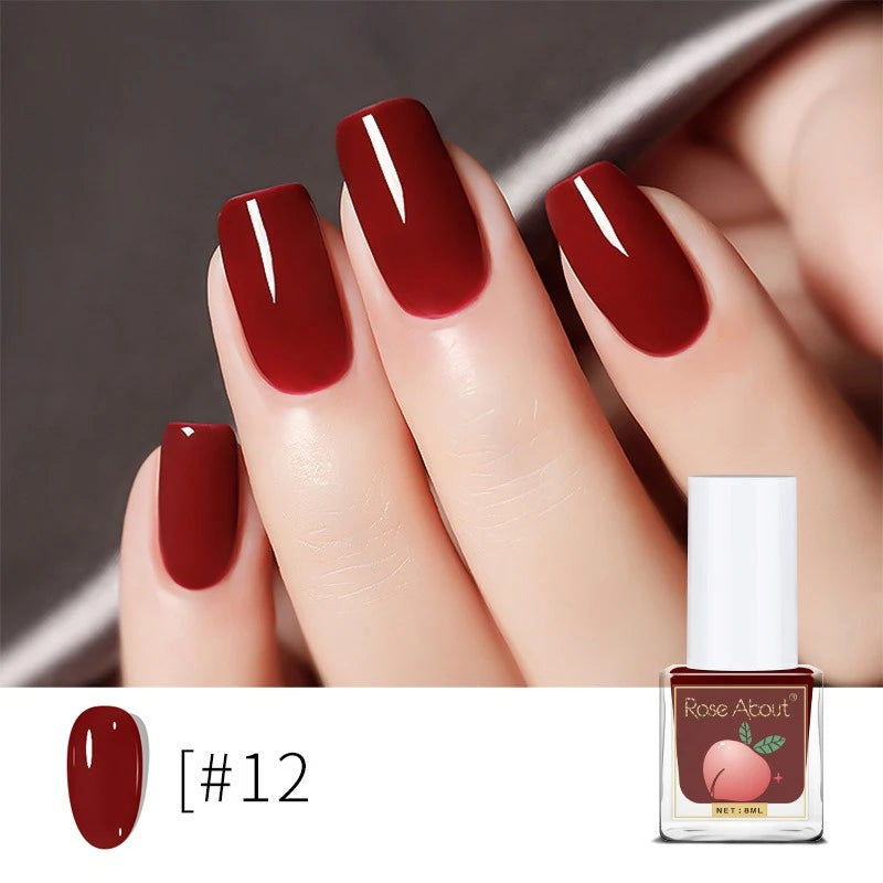 Water-based Peel-off Nail Polish No UV Lamp Needed Long-lasting