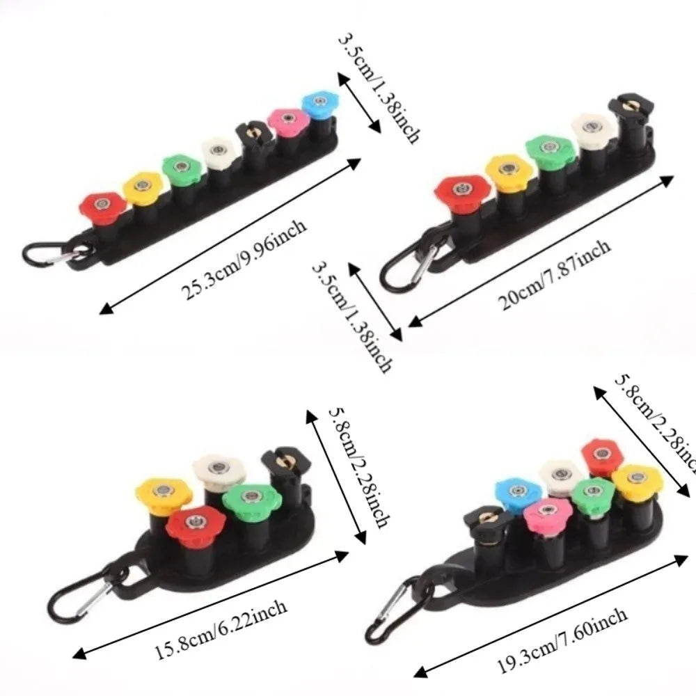 5/7 PCS 5/7-Piece Set Washer Nozzle Tip Set 1/4 Inch Quick Connector Quick Connect Pressure Washer Nozzle Tip Nozzle Holder Zpaxo