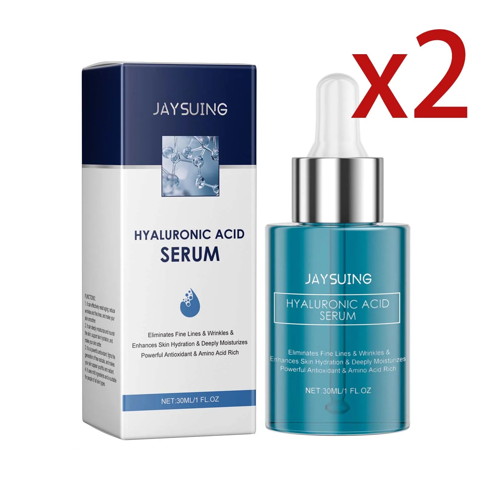 Jaysuing Hyaluronic Acid Antioxidant Facial Serum 30ml Facial Serum Zpaxo 2x30ml 30ml