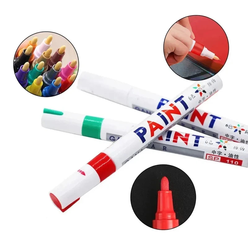 Permanent Paint Marker Pens for Car Tires, Wheels & Metal