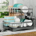 Large 2-tier dish drying rack for kitchen countertops, removable large-capacity dish draining rack Zpaxo As shown 2-tier