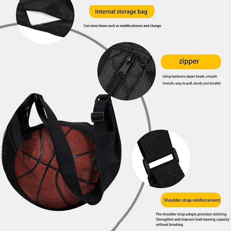 Sturdy Single Ball Sling Bag Zip Pocket Designs Organized Sports Gear Zpaxo