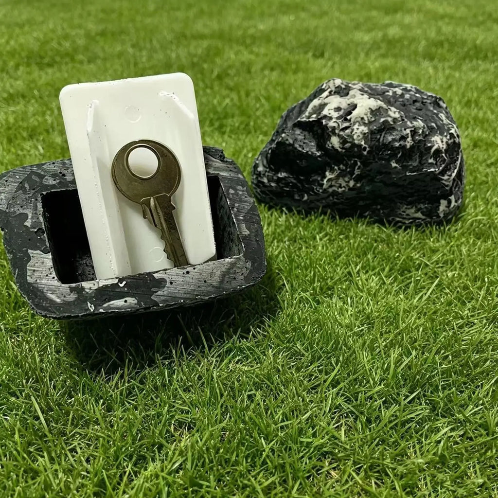 Key Rock Secret Storage Box Waterproof Faux Hide Holder Outdoor