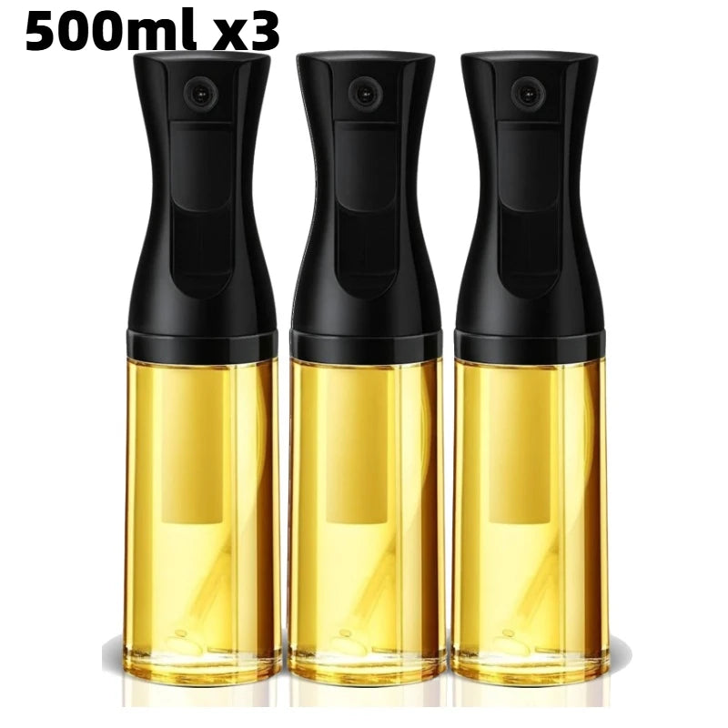 200/300/500ML Oil Spray Bottle Fitness Barbecue Spray Oil Dispenser Kitchen Oil Spray Bottle Cooking Olive Oil Sprayer Zpaxo 500ml black-3pcs
